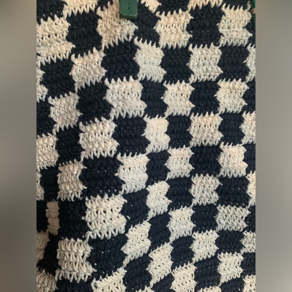 Clare V Black and Cream Checkered Tote - Picture 5 of 11